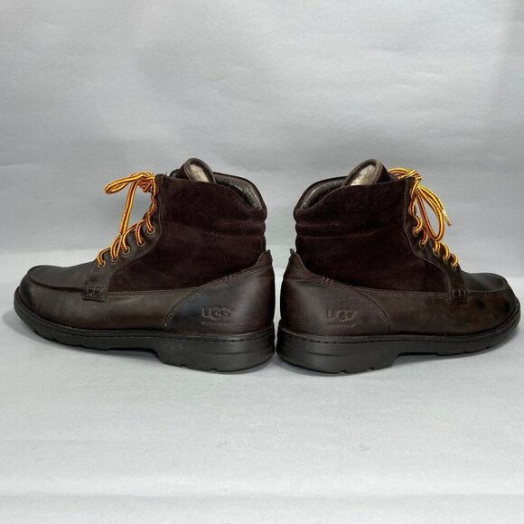 UGG Barrington Boots Men's‎ 12 Brown Leather Waterproof Insulated Outdoor Winter - Picture 8 of 15